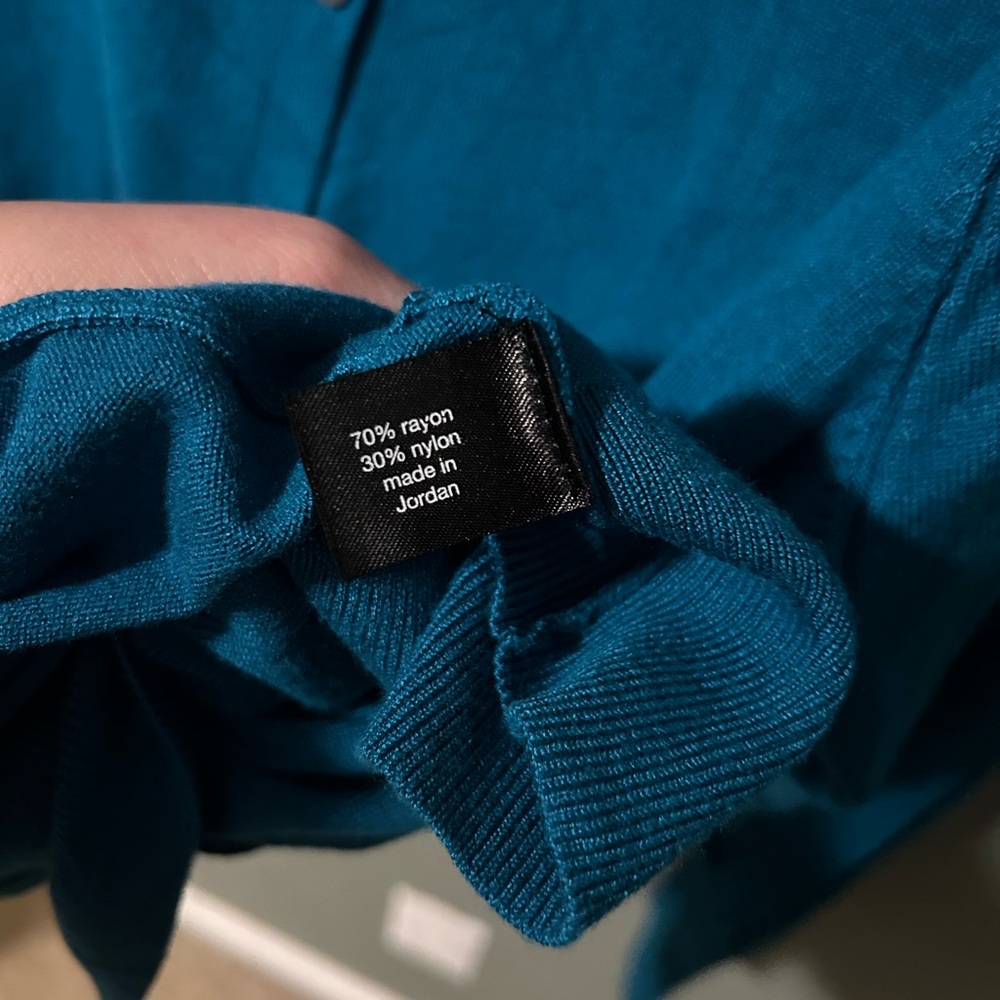 Lane Bryant Teal Button-Up Cardigan - Picture 4 of 6